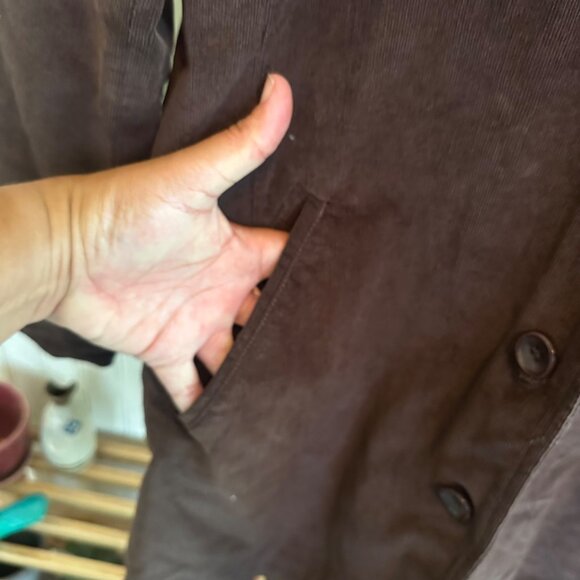 Chadwicks Of Boston Womens Brown Corduroy Blazer Coat Size 8 - Picture 6 of 7